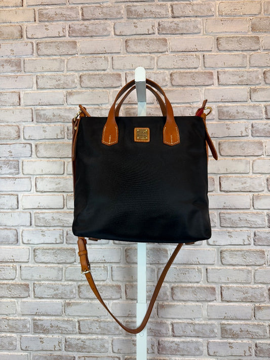 Dooney & Bourke Nylon Handbag, Black/tan, One Size, Used - Excellent