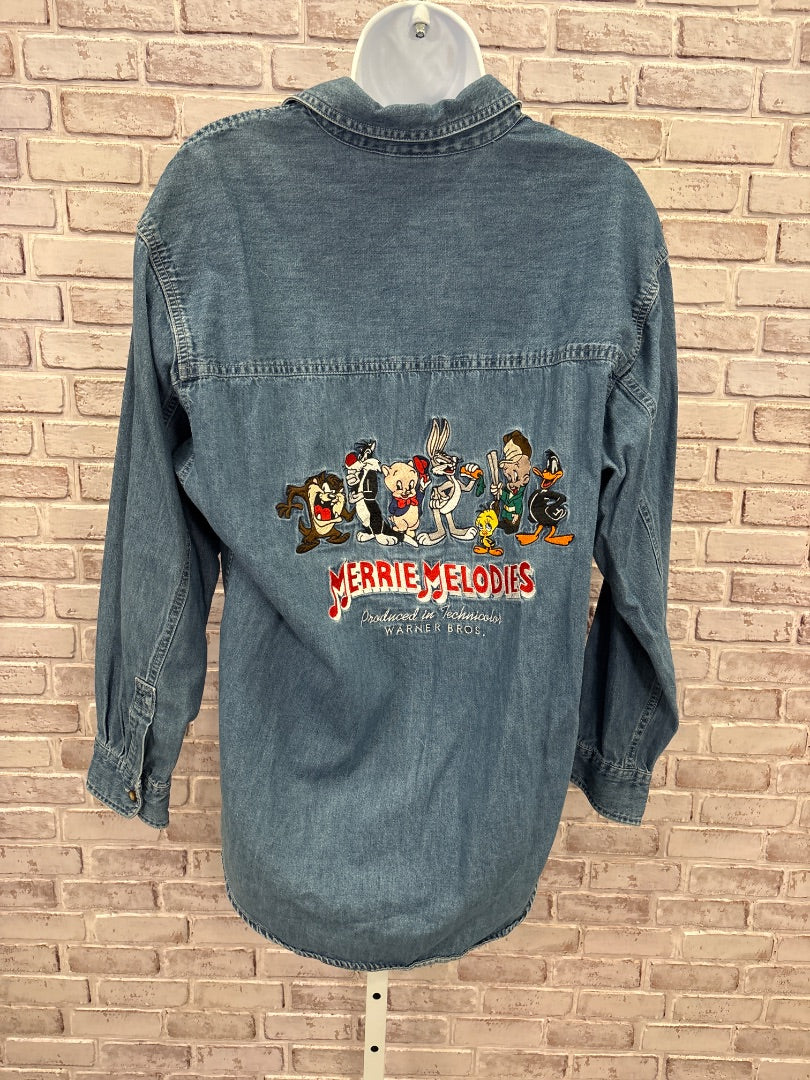 Looney Tunes Classic Shirt, Denim, Medium, Used - Good
