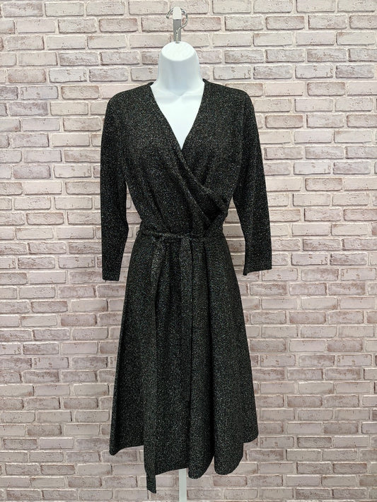 Talbots Merino Wool Blend Dress, Black/silver, Medium, New With Tags