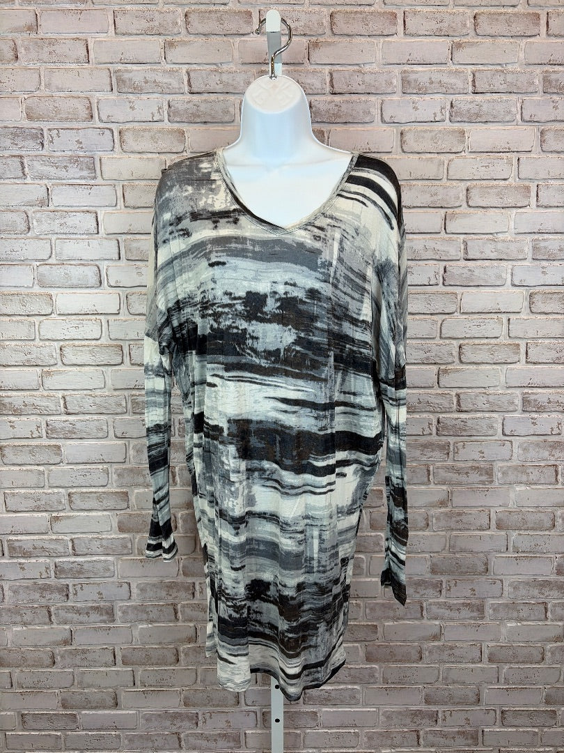 Cabi Dress, White/grey, Medium, Used - Good