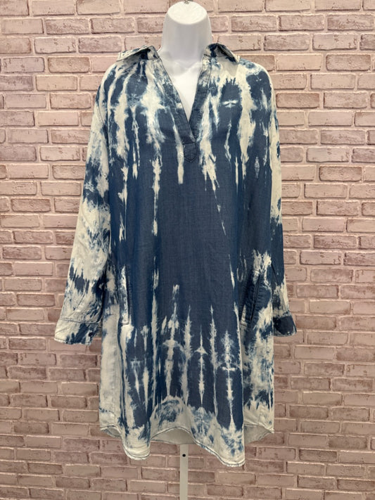 Soft Surroundings Dress, Blue Tie Dye, Large, Used - Good