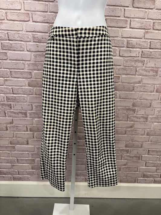 Adrianna Papell Capris, Black gingham, 8, Used - Good