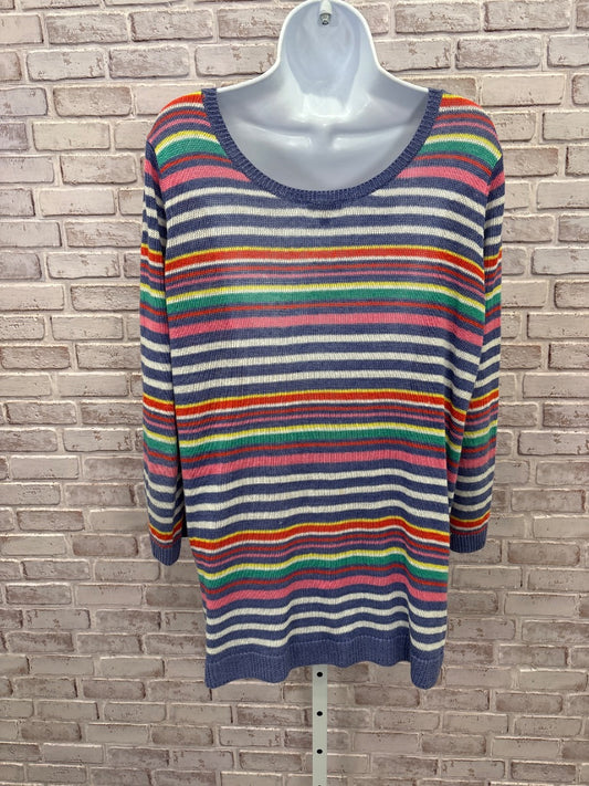 Talbots Sweater, Multi stripes, XL, Used - Good
