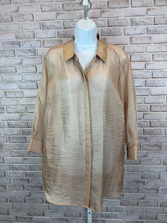 Vince Camuto Shirt, Gold, XL, Used - Good