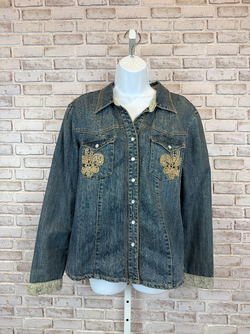 Zenim Denim Jacket, Denim, Large, Used - Excellent