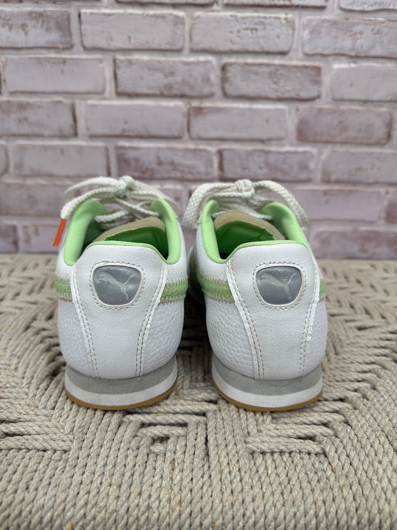 Puma Roma Sneakers, white/green, 8, Used - Good