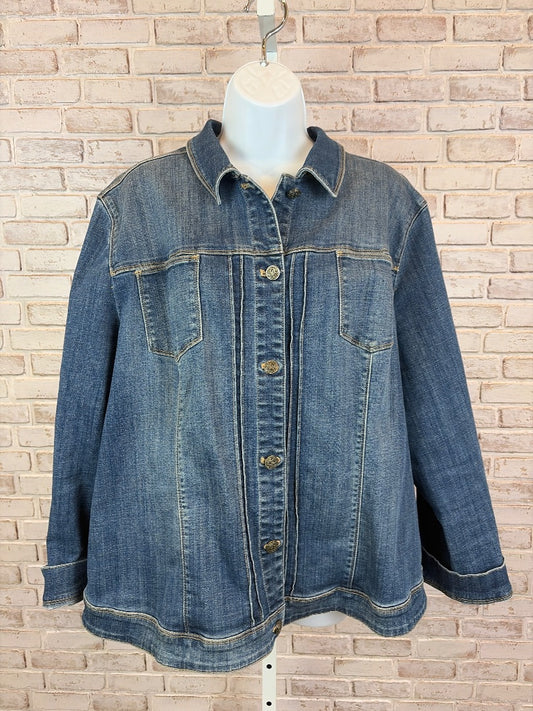 Chicos Denim Jacket, Denim multi, 20, Used - Good