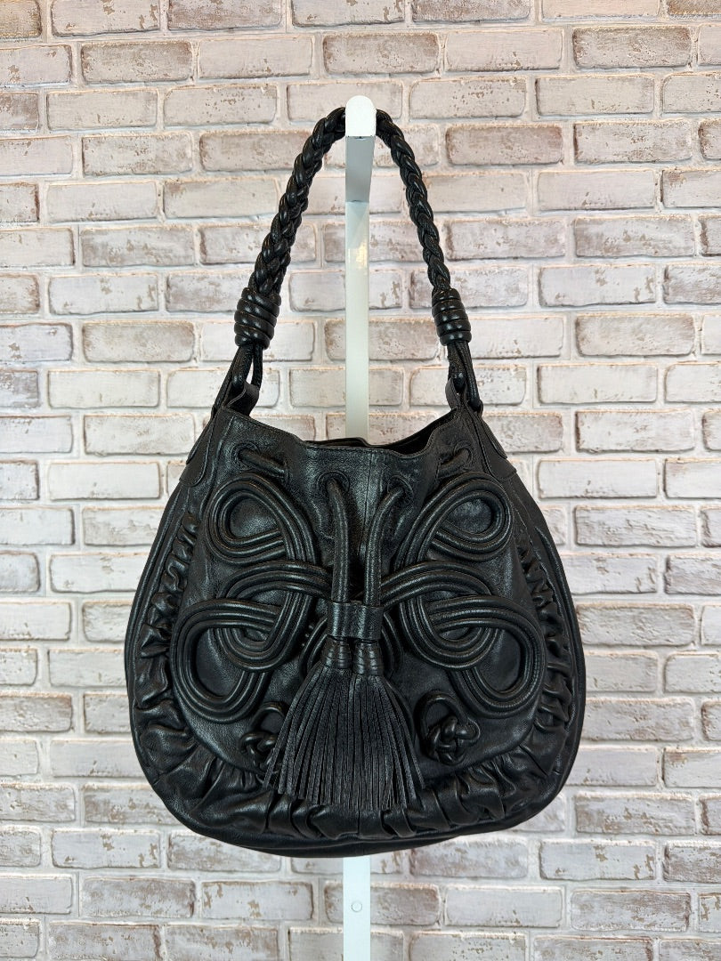 Brighton Lockheart Vintage Masterpiece Gabby Handbag, Black, One Size, Used - Excellent