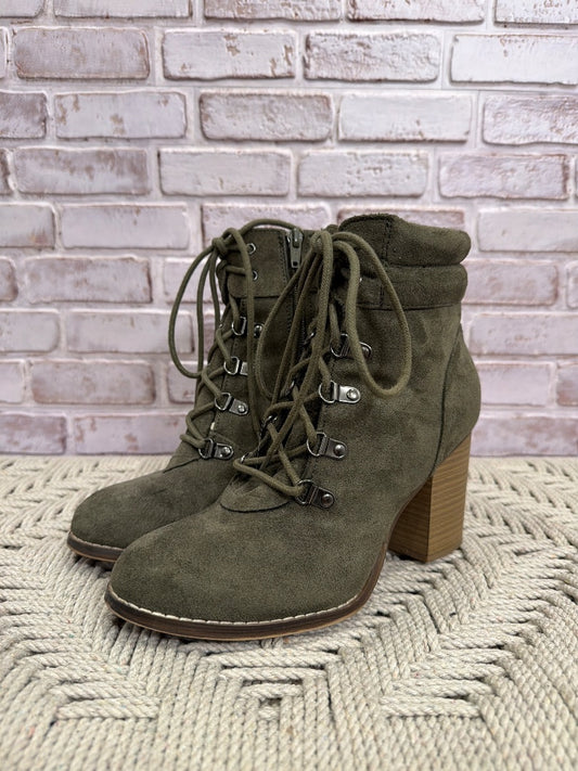 Candies Boots, Green, 8, Used - Good