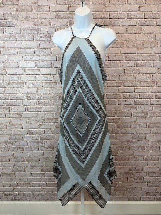 Bcbgmaxazria Dress – Bcbgmaxazria Silk Dress, Blue multi, 12, Used - Excellent