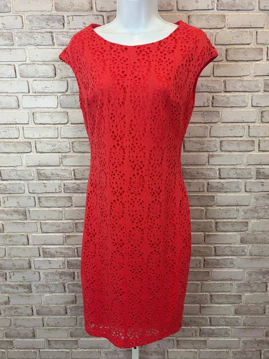 B Smart Dress – Red Coral, Size 6 – Excellent Condition