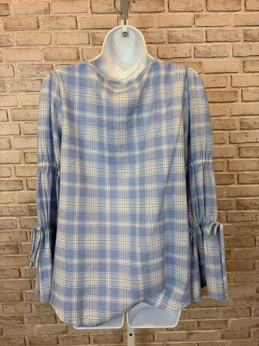 Sanctuary Top - Blouse – Sanctuary Blouse, Blue plaid, Small, New With Tags
