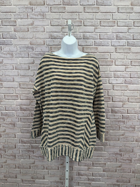 Soft Surroundings Sweater, XL, beige/navy, Used - Good