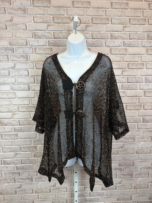 Various Cardigan, Black/brown, One Size, Used - Good