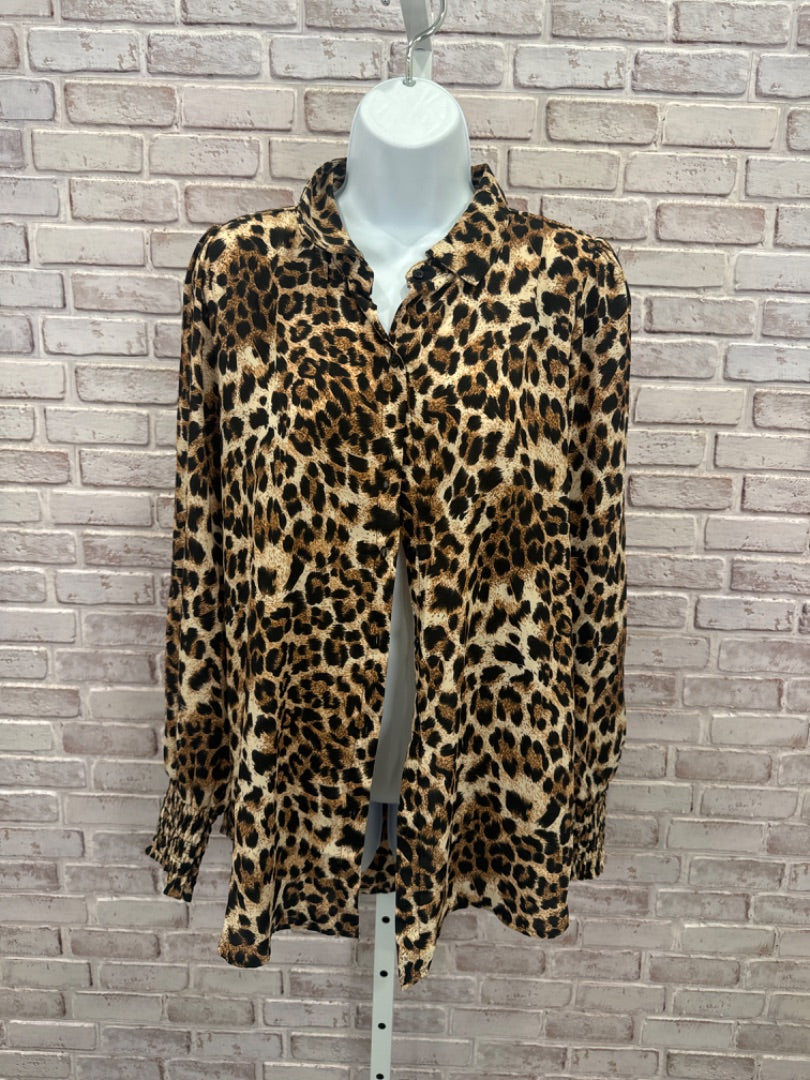 Blouseology Shirt, Leopard, Large, Used - Good