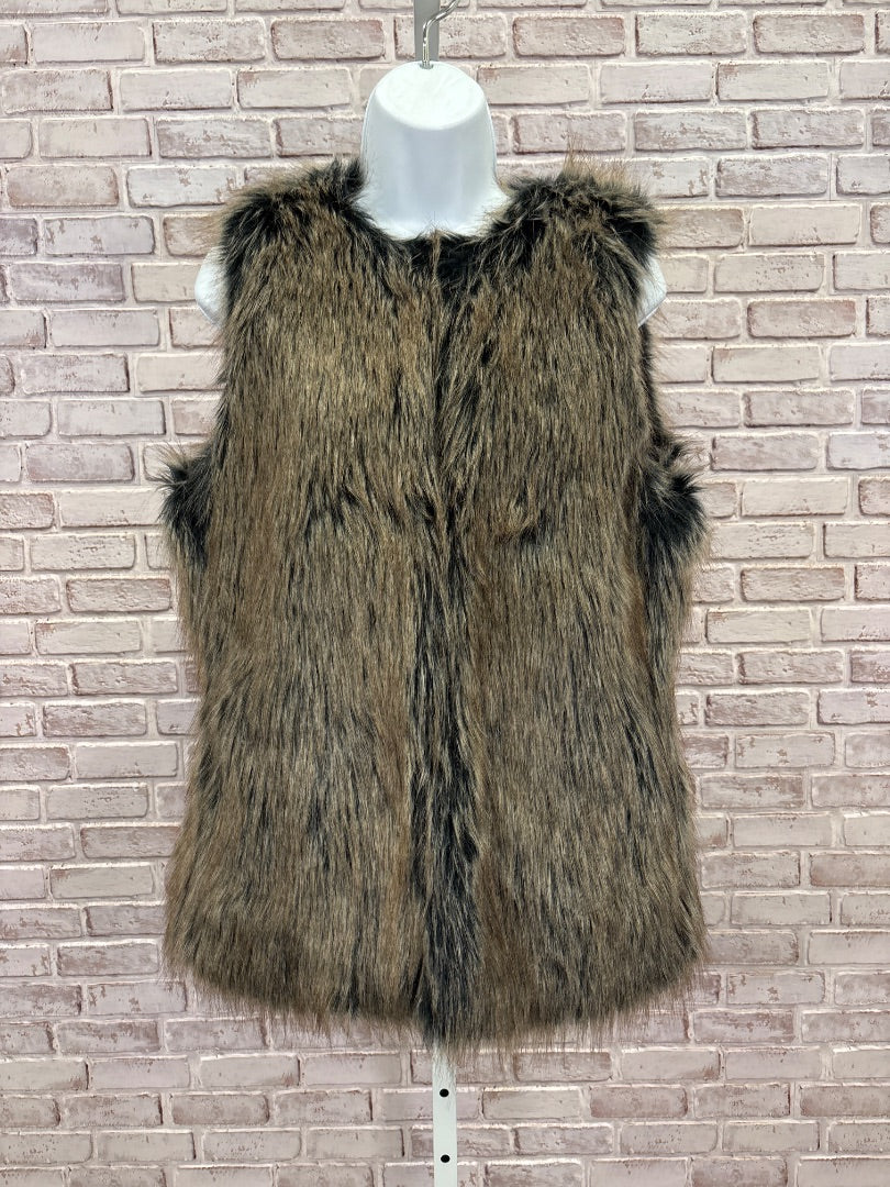 Banana Republic Vest, Brown faux fur, Small, Used - Good