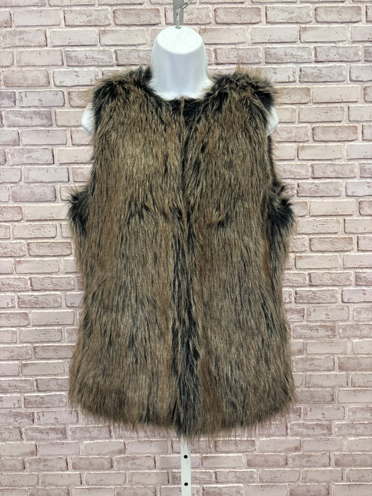 Banana Republic Vest, Brown faux fur, Small, Used - Good