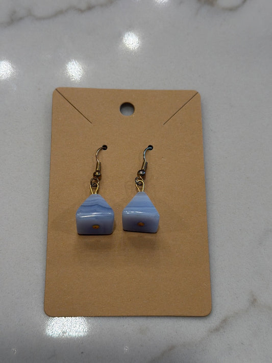 Various Earrings, Gold/purple, One Size, Used - Good