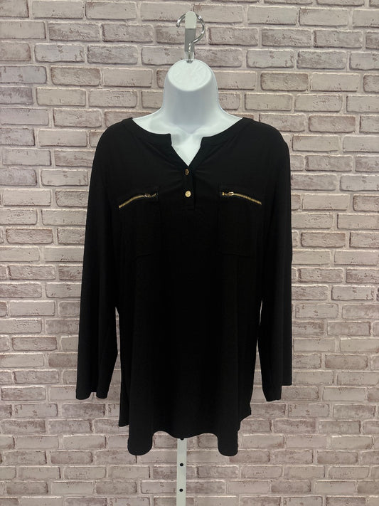 Anne Klein Shirt, Black, Large, Used - Good