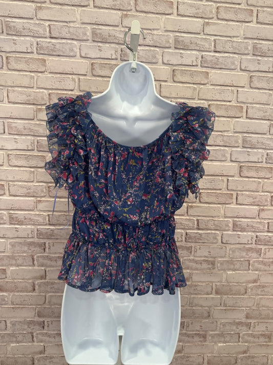French Connection Shirt, Purple floral, Small, Used - Good