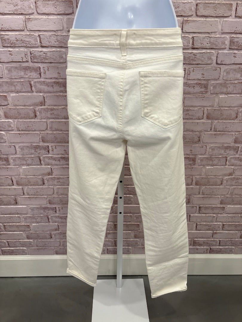Paige Skyline Ankle Peg Jeans, White, 31, Used - Good