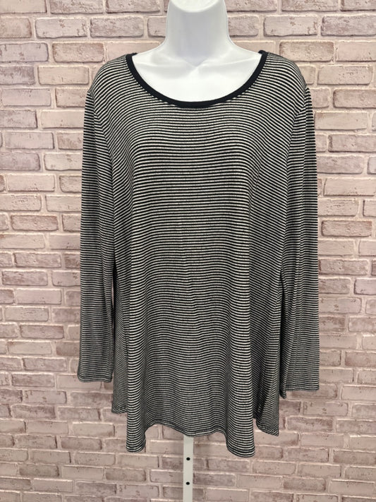 24/7 Maurices Shirt, Black/white stripes, XXL, Used - Good