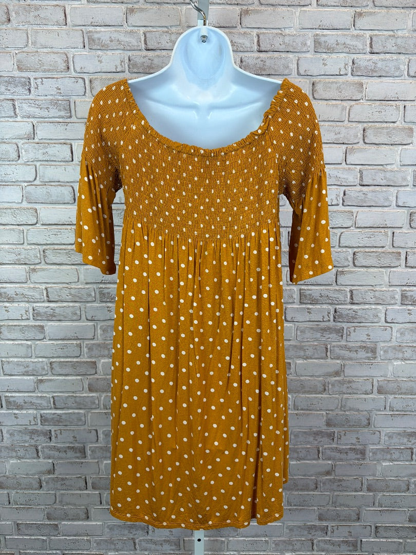 Rewind Dress, yellow polka dots, Large, Used - Good