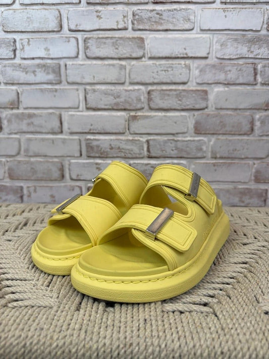 Alexander McQueen Shoes - Sandals – Alexander McQueen Rubber Sandals, Yellow, 37, Used - Good [Live 2.10]