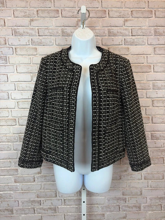 Ann Taylor Outerwear - Blazer – Ann Taylor Blazer, Black/white, 8, Used - Excellent