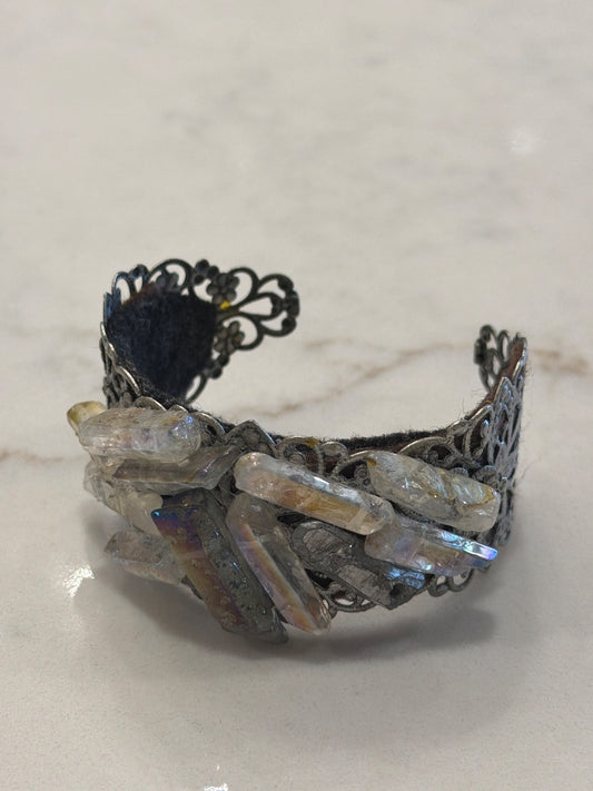 Various Bracelet, Silver/black, One Size, Used - Good