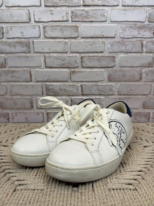 Tory Burch T Logo Sneakers, White/navy, 9.5, Used - Good