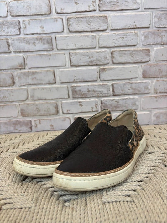 Naturalizer Slip-On Sneakers – Black/Leopard, Size 7 – Good Condition