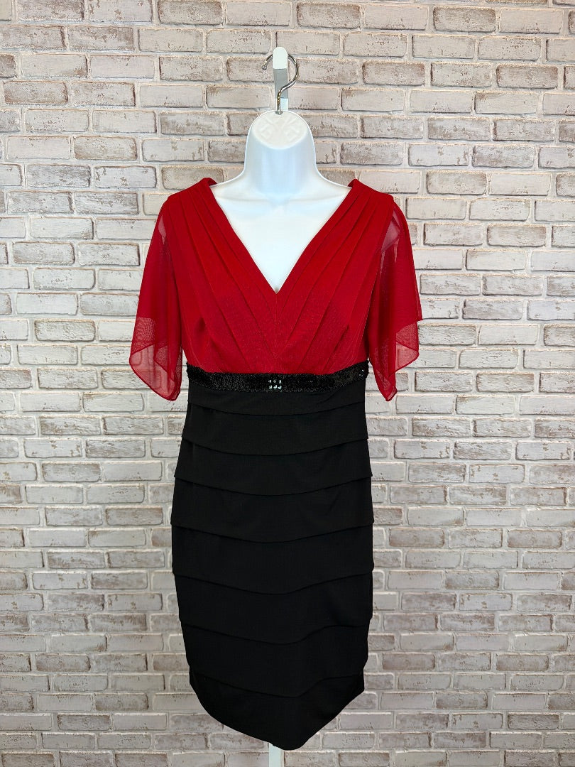 Enfocus Dress, red/black, 8, Used - Good