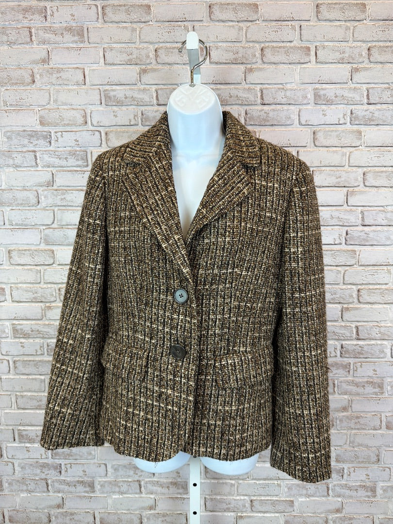 Ann Taylor Blazer, brown, 8, Used - Good
