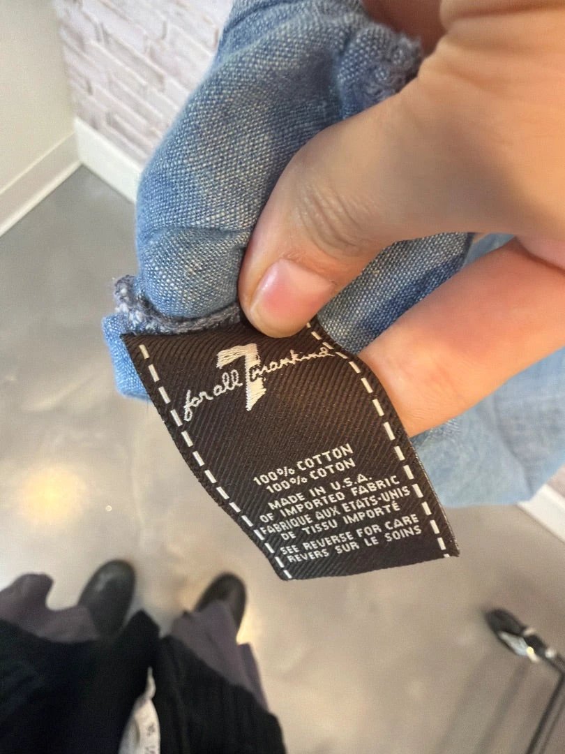 7 For All Mankind Denim Dress – Blue, Size M – Excellent Condition