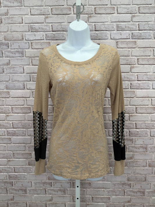BKE Shirt, Tan multi, Medium, Used - Good