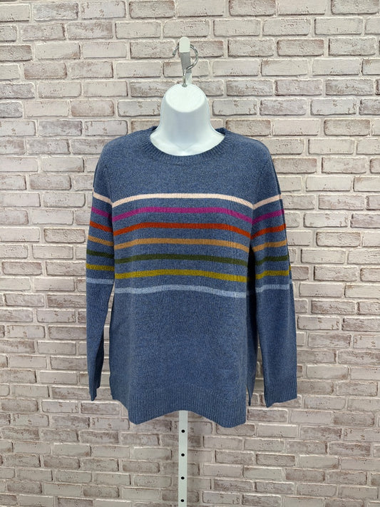 Wool Overs Lambs Wool Sweater, blue multi, Medium, Used - Good