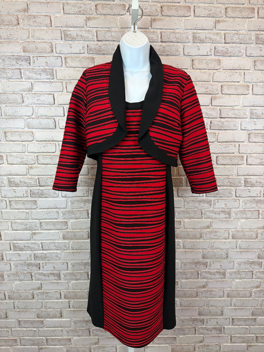 R&M Richards Dress, Red/black, 6, Used - Excellent