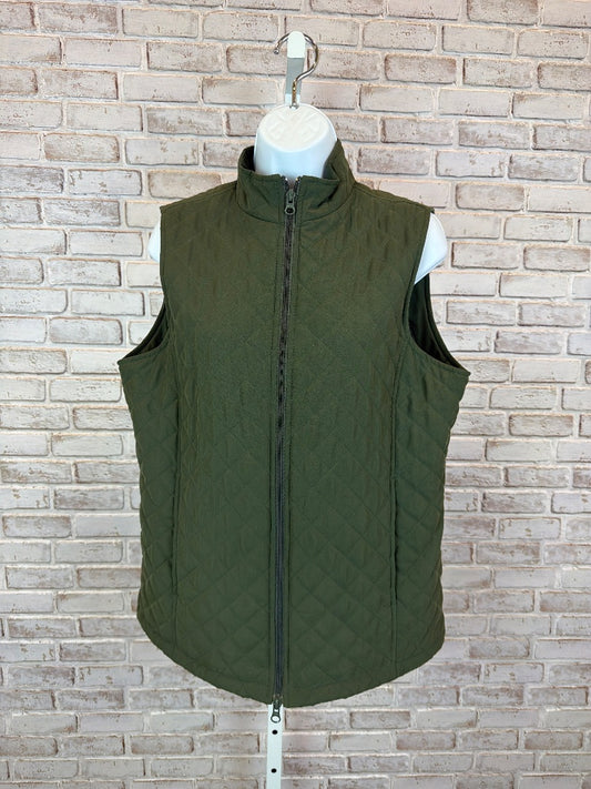 Liz Claiborne Vest, Green, Medium, Used - Good