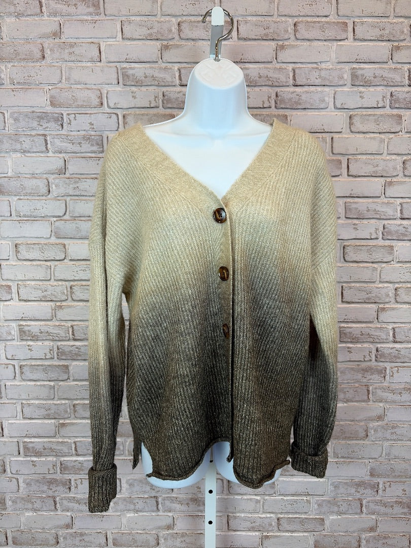 Charlie B Cardigan, Beige/grey, Large, Used - Good