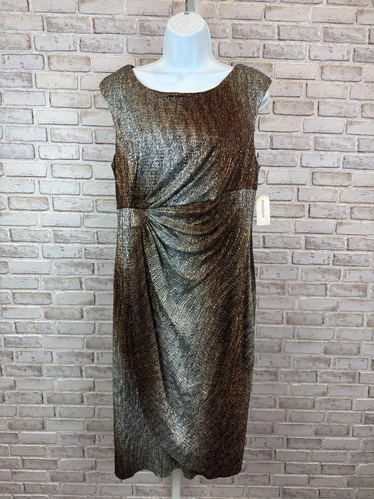 Dressbarn Collection Dress, Bronze/silver, 14, New With Tags