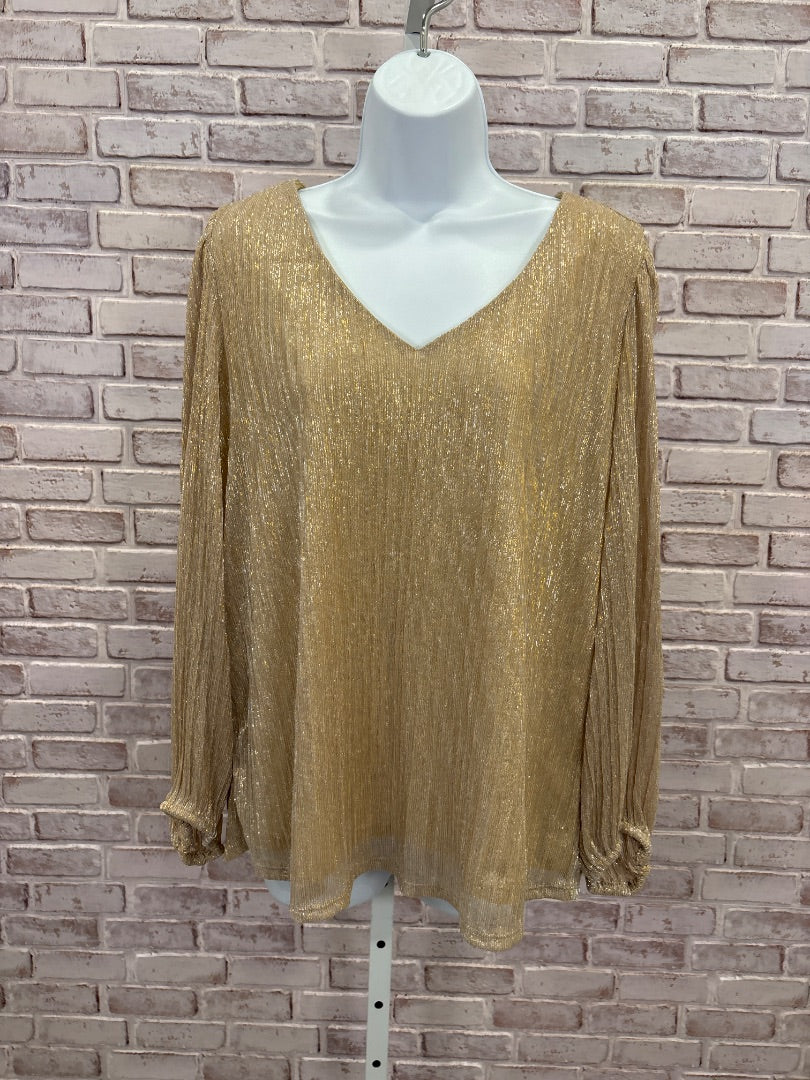 Nine West Shirt, Gold, Large, Used - Good