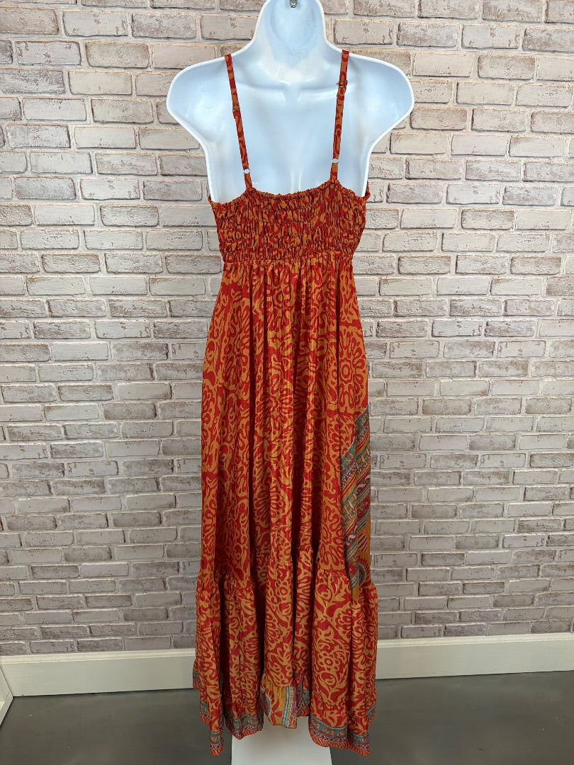 Various Silk Dress, Multi, One Size, Used - Excellent