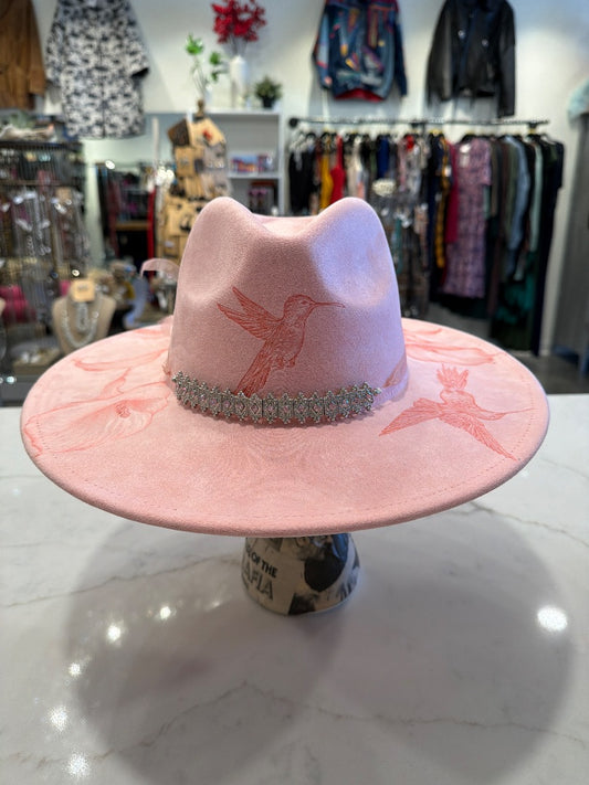 Sun Kissed Fedoras Flat brim hat, Pink, Medium, Brand New