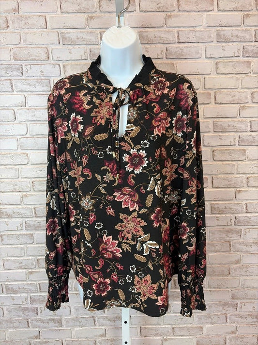 Anne Klein Top – Black Multi, Size L – Excellent Condition