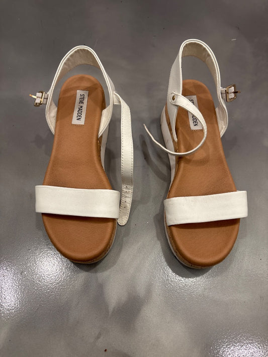 Steve Madden Sandals, White, 8, Used - Good