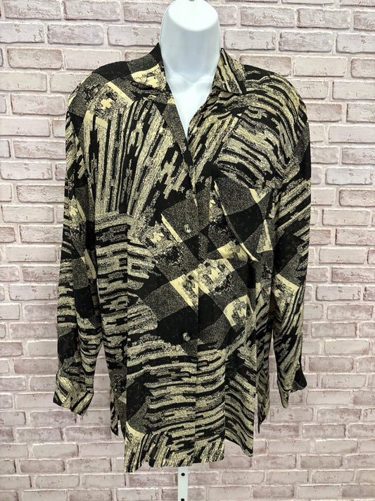 Jones New York Shirt, Yellow/black, 8, Used - Good