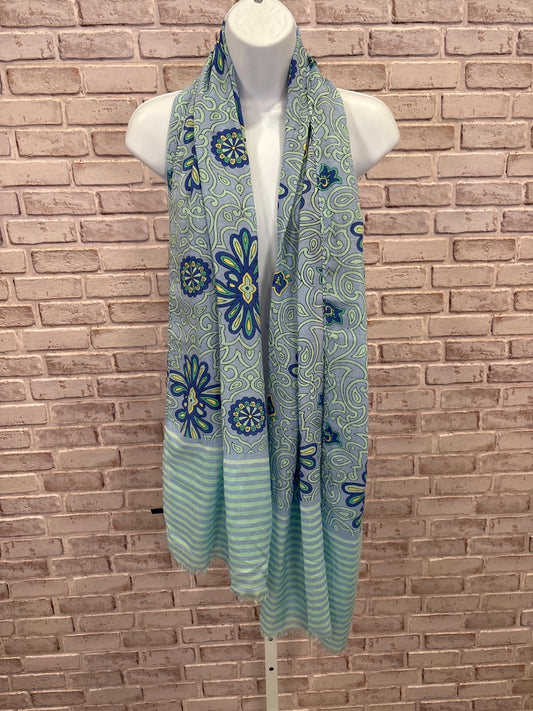 Talbots Scarf, Blue multi, One Size, Used - Good