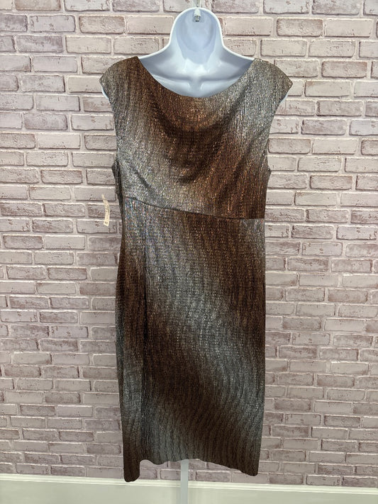 Dressbarn Collection Dress, Bronze/silver, 14, New With Tags