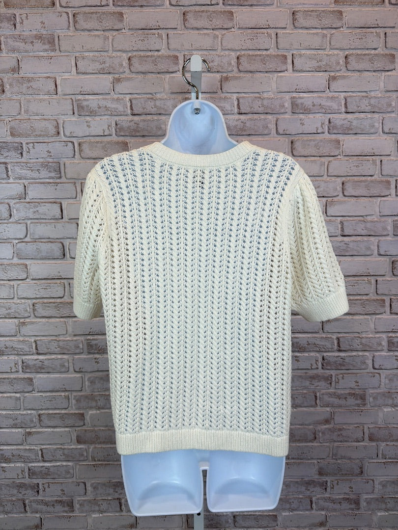 Cabi Cardigan, White, Medium, Used - Good